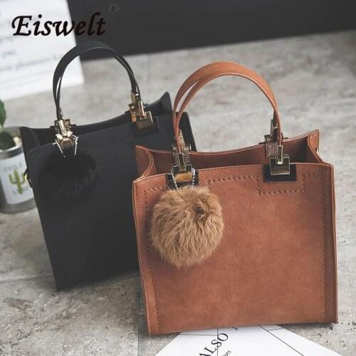 Dropshipping Free Shipping New Woman Handbags Fashion Messenger Bag Retro Korean Version Women Bag Trend Hairball Ornaments Flap