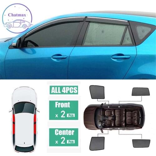 For Mazda 3 Hatchback 2011-2013 Window Sunshade UV Protection Ray Blocking Mesh Visor Laser Black Net Yarn