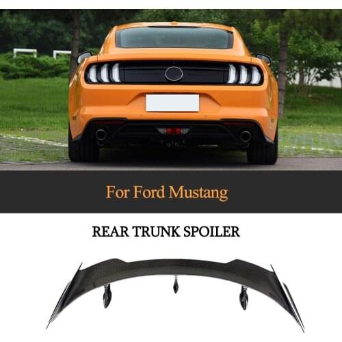 For Ford Car Rear Trunk Lip Spoiler for Ford Mustang Coupe 2015 - 2019 Carbon Fiber Rear Wing Spoiler
