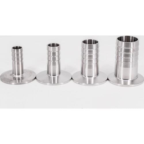 12.7mm Hose Barb x 0.75" Tri Clamp SUS 316L Stainless Steel Sanitary Tri-Clamp Hosetail Home Brew