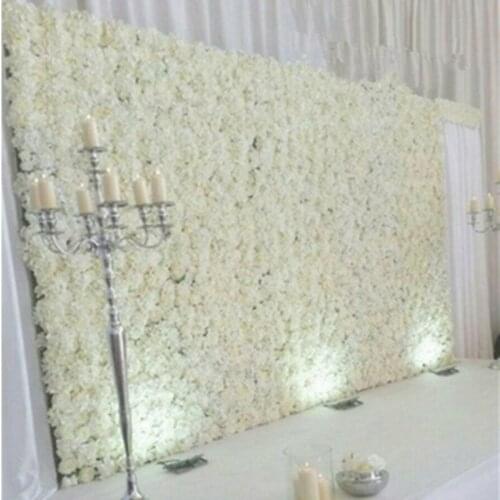 Top quality Artificial White silk rose peony flower wall wedding background decoration flower backdrop Home Decor free shipping