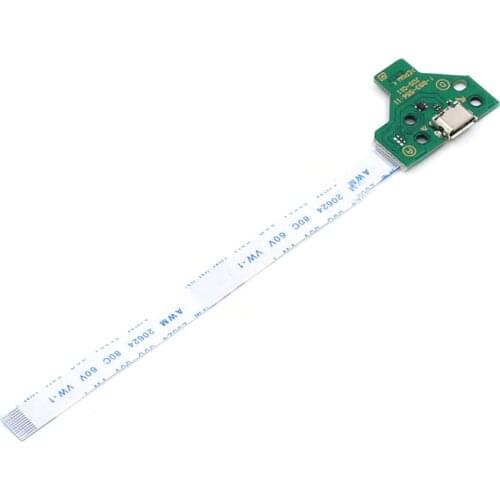 1PC Charging Port Socket Board 12/14 Pin Cable With USB Port For PS4 Dualshock 4 Controller
