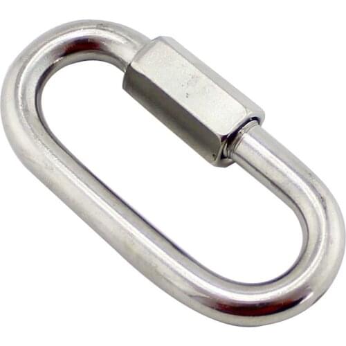 20pcs/lot 304 Stainless Steel M4 quick links climbing safety snap hook