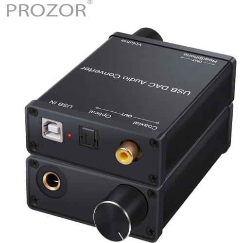 PROZOR 192kHz USB C to 3.5mm DAC Headphone Amplifier USB C DAC Converter Type C to 3.5mm Headphone Adapter For Android iphone