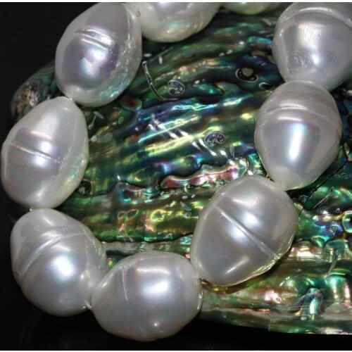 Big 18*22mm Natural White Shell Pearl Approx Teardrop Waterdrop Loose Beads Fit Diy Chains Necklaces Jewelry Making 15inch B2268