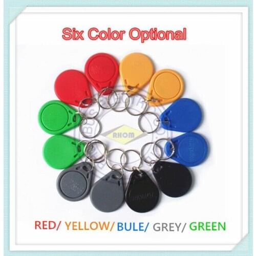 50PCS EM 4100/4102 Keychains 125Khz RFID Proximity ID Card Token Tags Key Fobs