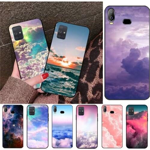 Clouds Art cute kawaii sky space Coque Shell Phone Case For Samsung A10 A20 A30 A40 A50 A70 A80 A71 A91 A51 A6 A8 2018