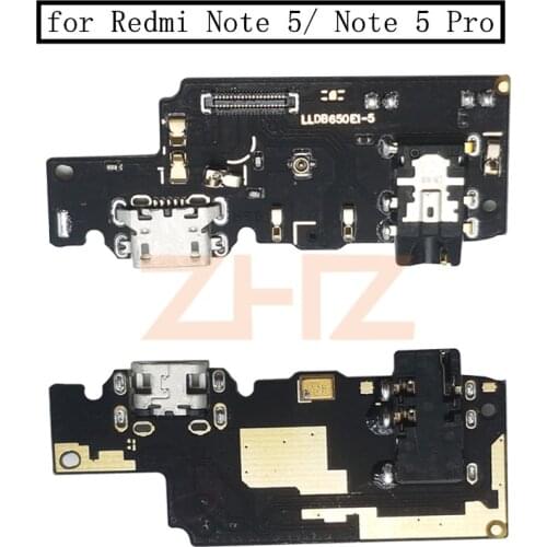 For Xiaomi Redmi Note 5 Pro USB Charger Port Dock Connector PCB Board Ribbon Flex Cable + Headphone Jack Audio Earphone Parts