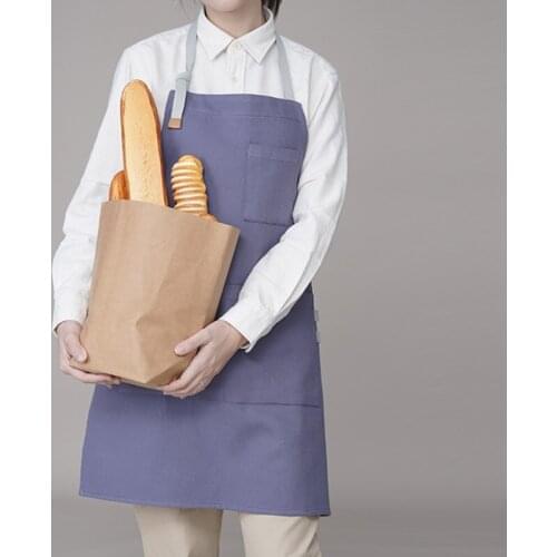 Cotton Bib Apron Cooking Baking Florist Gardening Craft Workwear Cafe Barista Restaurant Waitstaff Pastry Chef Uniform K52