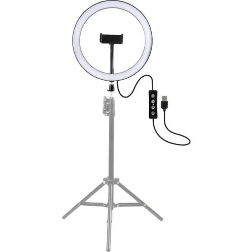 Dimmable Cold Warm LED Studio Camera Ring Light Photo Phone Video Light Lamp Without Tripods Ring Table Fill Light For Canon