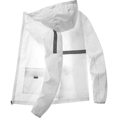 Mens Bomber Jackets Casual Male Hoody Outwear Thin Breathable Coats Summer Mens Slim Fit Sunscreen Jackets Clothing