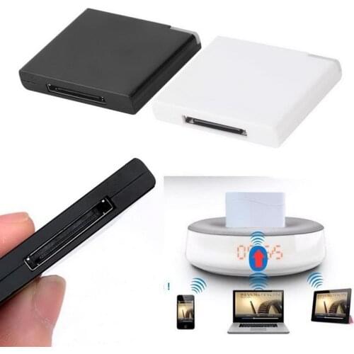 Mini 30Pin A2DP Bluetooth Music Receiver Black & White Wireless Stereo Audio 30 Pin Adapter