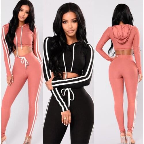 2021 Fashion Trend Hot Style Womens Clothing Autumn and Winter Sports Sexy Two-Piece Suit