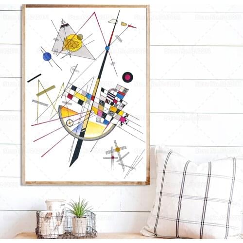 Mild Tension Canvas Painitng Vassily Kandinsky 1923 Delicate Tension Wall Art Painting Decoration for Living Room