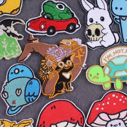 Anime Things Embroidered Patches For Clothing Cartoon Animal Iron On Patches On Clothes Spirited Away Clothes Patches Accessory