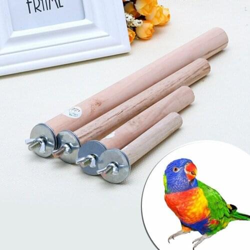 2019 New Parrot Pet Raw Wood Stand Toy Parakeet Hamster Branch Perches for Bird Cage Stand