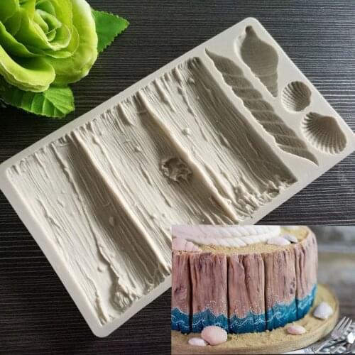 New Conch Wood Shaped Fondant DIY Cake Mold Lace mould Cake decoration tools