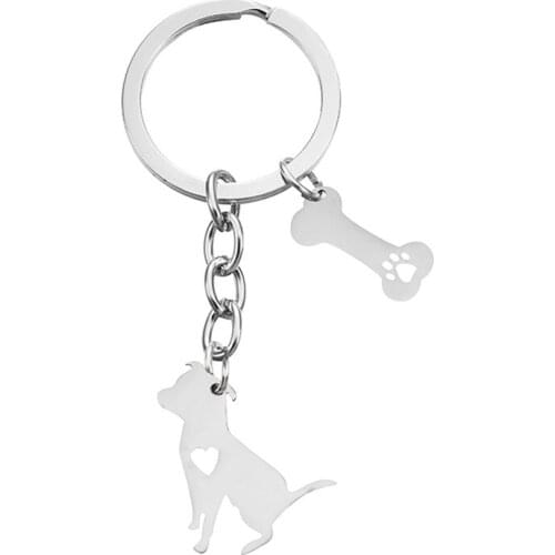 New Cairn Terrier Keychains Trendy Style Stainless Steel Cairn Terrier Key Chains Keyrings For Women Men Cairn Terrier Jewellery