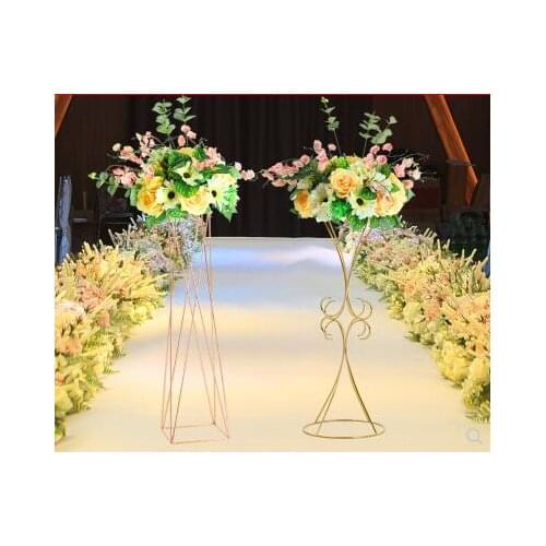 New type of iron wedding props x flower rack Road Flower Guide decoration flower rack wedding dress shooting decoration wedding