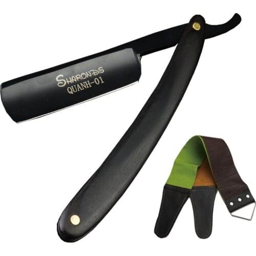 New Shave Vintage Professional Straight Edge Stainless Steel Razor Blades Japan 440c Sharp Barber Razor Folding Shaving Knife