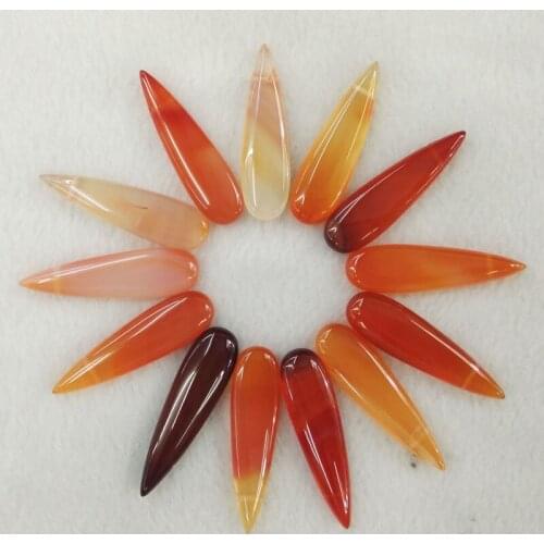 Wholesale 20pcs/Lot 2018 new top quality fashion natural Red Onyx water drop Pendants charms for jewelry marking free shipping