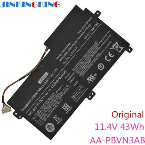 Original 11.4V 43Wh AA-PBVN3AB Battery For Samsung BA43-00358A 1588-3366 NP370R4E NP370R5E NP470R5E NP450R4V NP450R5V NP510R5E