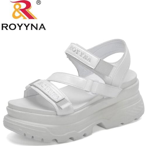 ROYYNA 2021 New Designers Platform Thick Heels Sandals Women Flat Sport Sandals Open Toe Shoes Feminimo Comfy Sandalias De Mujer
