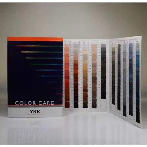 Make for 2017 new original Japanese YKK zipper color cards 582 color zipper industry professional color cards