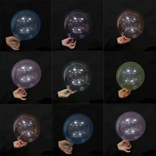 20pcs 10/18/24/32inch crystal bubble balloon color transparent seamless birthday party decoration wedding summer helium balloon