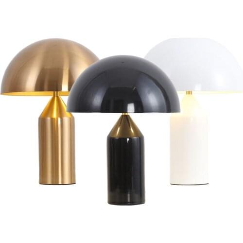 Modern Metal Mushroom Table Lamp Metal Bedroom Beside LED Lighting Desk Light TA070