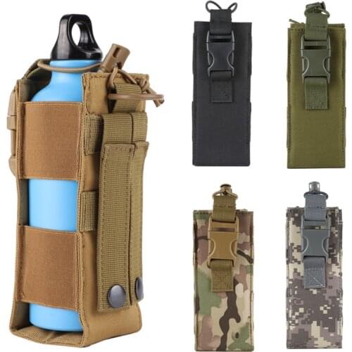 CQC Military Tactical Molle Pouch Water Bottle Holster Outdoors Camping Hiking Hunting Travel Canteen Kettle Holder Bag