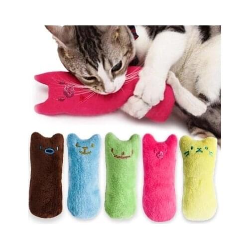Funny Interactive Plush Cat Toy Teeth Grinding Catnip Toys Pet Kitten Chewing Vocal Toy Claws Thumb Bite Cat mint For Cats hot