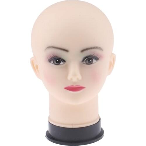 Female Mannequin Head Realistic Plastic Wig Head Display for Wigs Styling Hats With Mount Hole