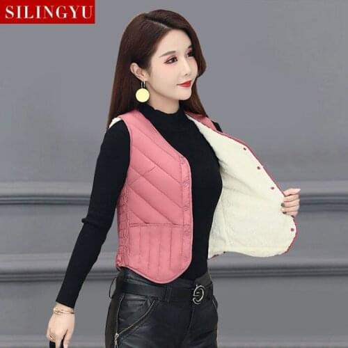 Woman Jacket Vest Autumn Winter Womens down Cotton Vest Close-Fitting Vest Chaleco Mujer