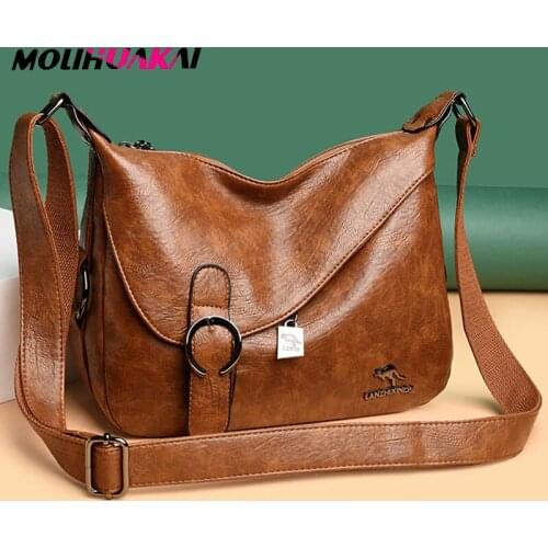 Women Bag Vintage Casual Tote Top-Handle Women Messenger Bags Shoulder student Handbag Purse Wallet Leather 2019 New