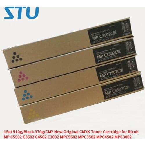 1Set 510g/Black 370g/CMY New Original CMYK Toner Cartridge for Ricoh MP C5502 C3502 C4502 C3002 MPC5502 MPC3502 MPC4502 MPC3002
