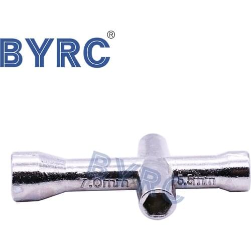 1PCS 4mm 5mm 5.5mm 7mm Cross Wrench Hex Socket Repair tools for 1/10 HSP Traxxas Tamiya HPI Kyosho RC Car D90 SCX10 RC Crawler