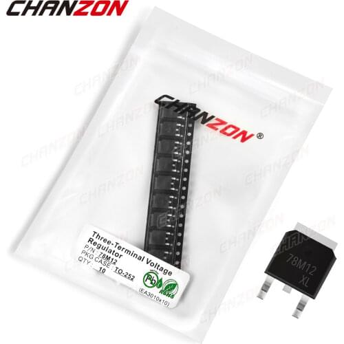10Pcs 78M12 TO-252 Three-Terminal Voltage Regulator Transistor Bipolar Junction BJT Tube Fets SMD Integrated Circuits