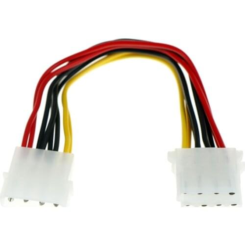 2pcs 4 Pin Male to 2 port IDE Female Power Supply Splitter Adapter Cable 18cm