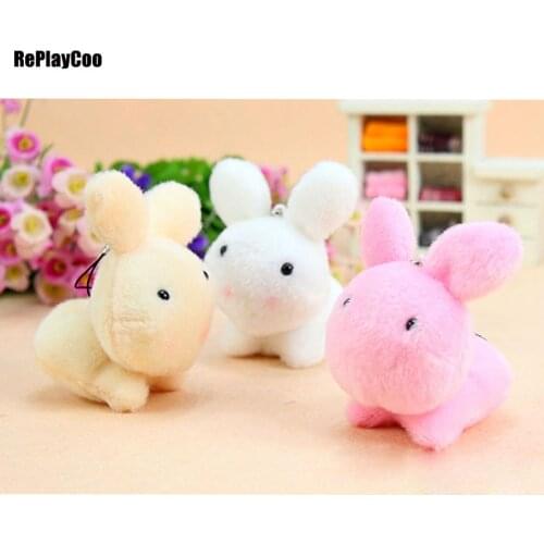 25pcs/lotMini rabbit Stuffed Plush Toys 8cm Small rabbit Stuffed Toys pelucia Pendant Kids Birthday Gift Party Decor dolls 019