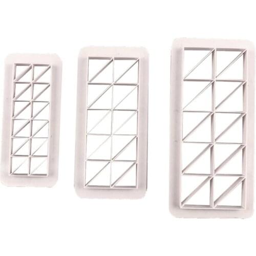 3Pcs Plastic Cake Edge Decoration Stencil Mold Sugar Sieve Fondant Dessert Bread Biscuit Printing Hollow Wedding Party Tools