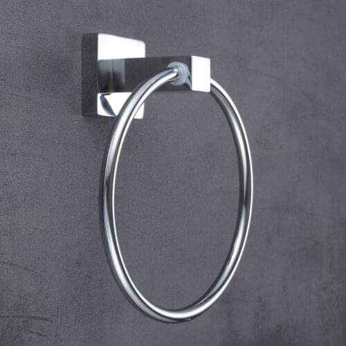304 Stainless Steel Toilet Wall Mount Round Towel Holder Polished Bathroom Towel Ring For For Bathroom Kitchen Washroom