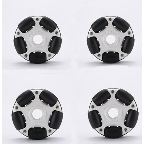 4PCS 58mm Omni Nylon White Wheel Suitable For ROS Platform Robot Smart Car Lego NXT Universal Wheel Equipped With 4mm Coupling