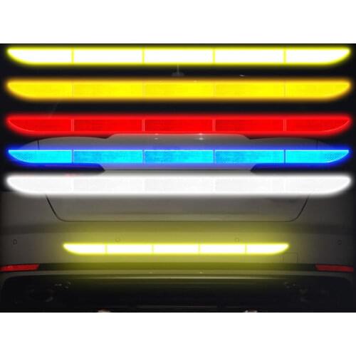 5Pcs/Set Car Reflector Sticker 91*3cm Car Body Trunk Exterior Auto Accessories Reflective Tape Reflex Exterior Warning Car Decor