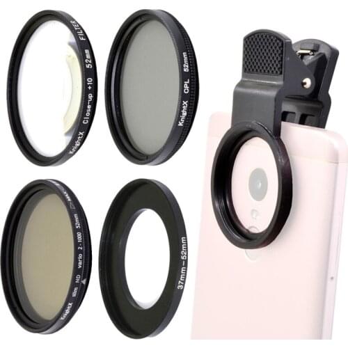 52MM polarized cpl Neutral Density ND phone filter Macro Lens kit Mobile Lenses For iPhone