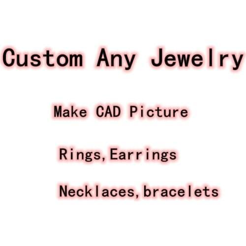 AIYANISHI Custom Jewelry Custom Earrings, Rings, Necklace for Women Make CAD Picture Custom Any Design Jewelry for Party Jewelry