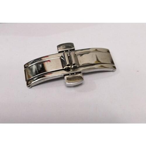 Watch accessories stainless steel butterfly buckle double - side automatic buckle connecting steel belt buckle table buckle