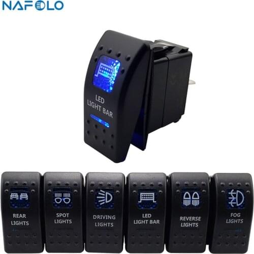 Car Light Switch for Truck Caravan Motocycle Boat Waterproof Dual LED Light Bar Car styling ON OFF Button Rocker Switch