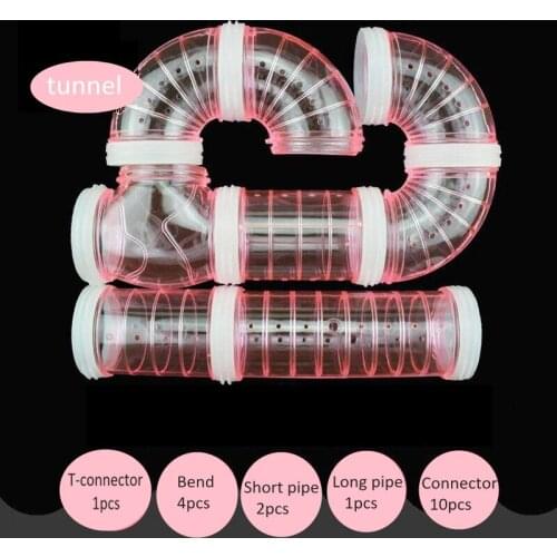 Diam 5.5cm DIY Plastic Hamster Splicing Tunnel Toys Sports Toys For Hamster Cage Accessories