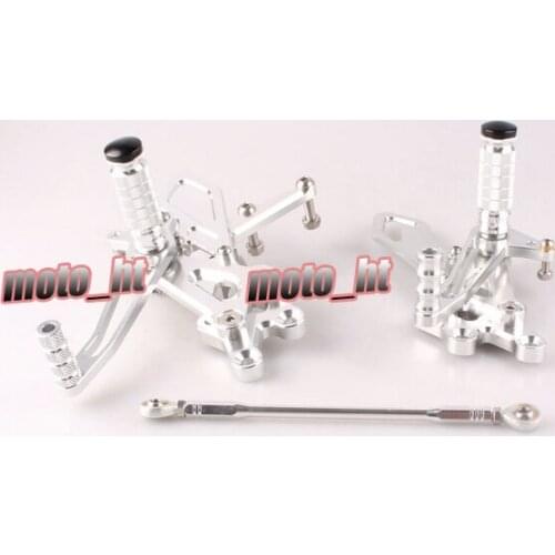 For Kawasaki Ninja ZX10R CNC Rearset Rear Set Footpeg Footrest Foot Pegs Rest 2004 2005 Aluminum Adjustable Motorcycle Accessory